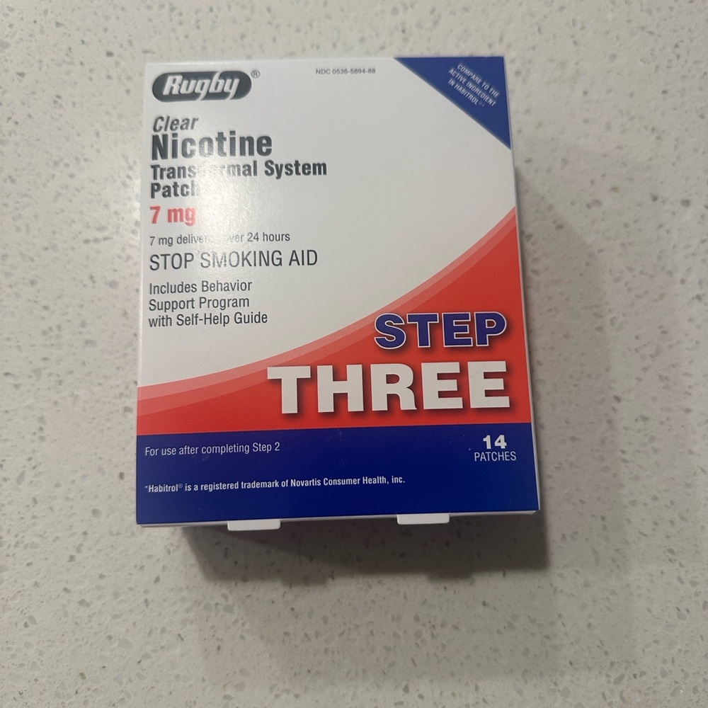 Rugby Nicotine Transdermal System Patch Step Three